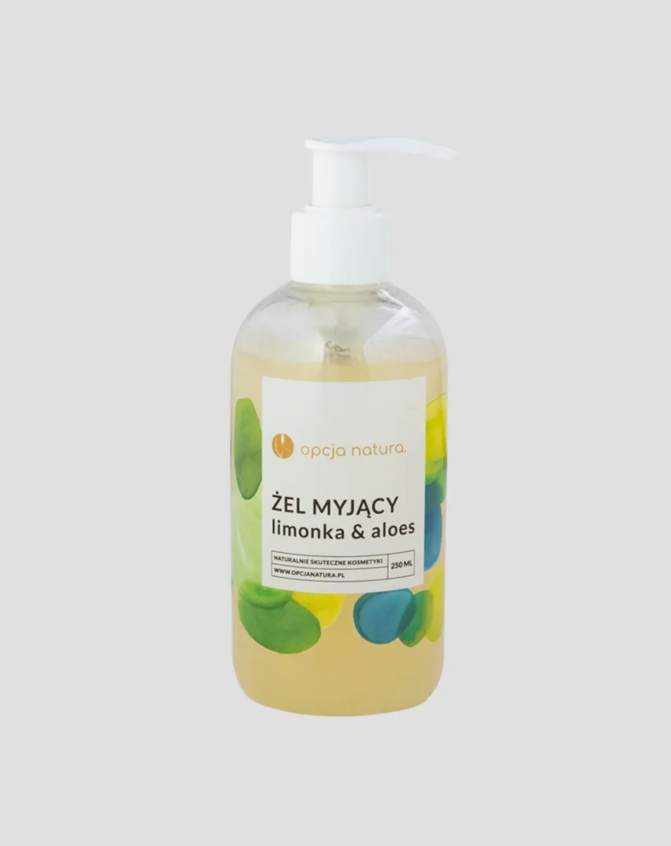 Vartalon ja kasvojen pesugeeli Lime & Aloe 100% luonnollinen Option Natura - Image 2